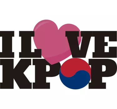 I love kpop music decal - TenStickers