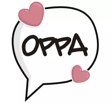 Oppa kpop music decal - TenStickers