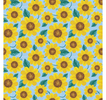 Sunflower motifs window decal - TenStickers