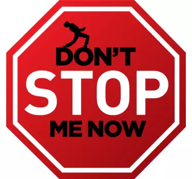 Freddie Mercurie Don't stop pop music wall sticker - TenStickers
