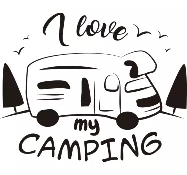 I love my camping vehicle vinyl sticker - TenStickers