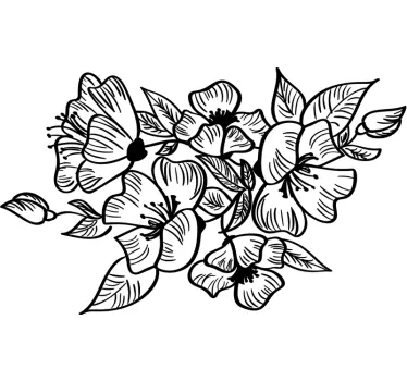 Watermarks ornamental floral bonnet wedding decal - TenStickers