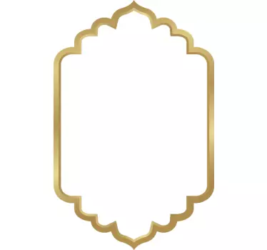 Moroccan style frame mirror sticker - TenStickers
