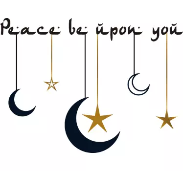 Peace upon you headboard wall sticker - TenStickers