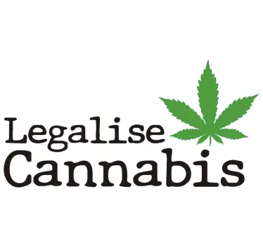Legalise cannabis laptop decal - TenStickers