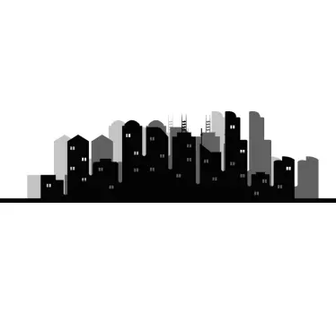 Melbourne skyline decal - TenStickers