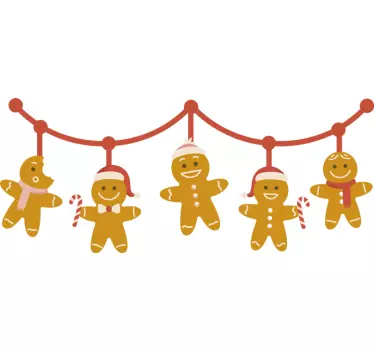 Christmas cookies border christmas wall sticker - TenStickers
