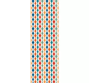 Vintage waves fridge wrap - TenStickers