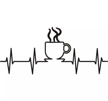 Coffee on the lifeline laptop skin - TenStickers