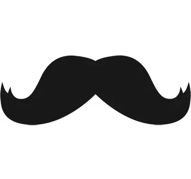 Moustache silhouette bathroom mirror sticker - TenStickers