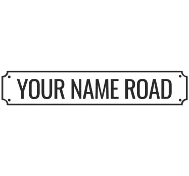 Customisable UK street sign wall sticker - TenStickers