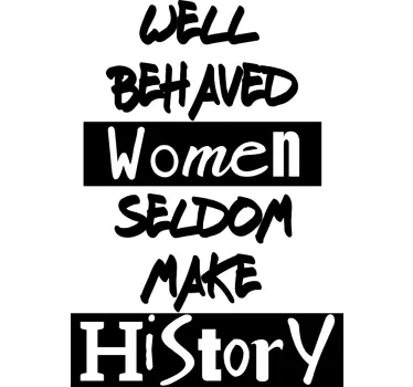 Feminist  motivational sticker - TenStickers