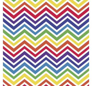 Zig zag rainbow window decal - TenStickers