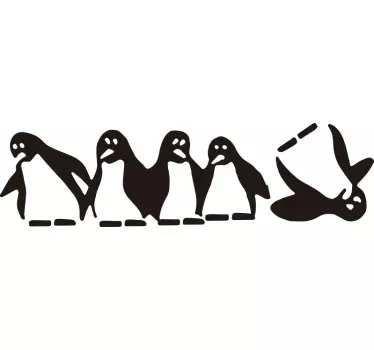 Cayo penguin fridge sticker - TenStickers