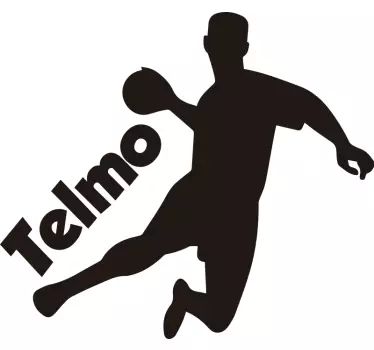 Custom Name Sports Player football sticker - TenStickers