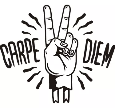 Carpe Diem motivational sticker - TenStickers