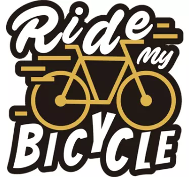 Ride My Bicycle car sticker - TenStickers