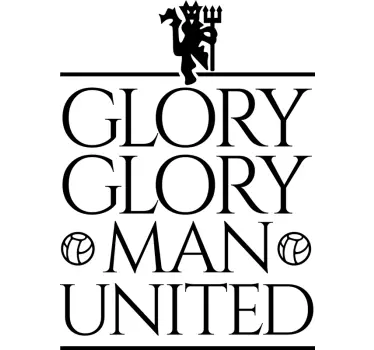 Man united glory glory football sticker - TenStickers