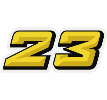 Personalised race number car sticker - TenStickers