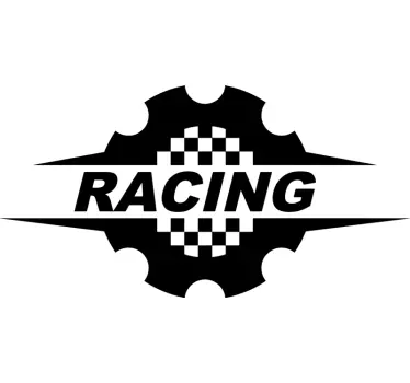 Racing car text decal - TenStickers