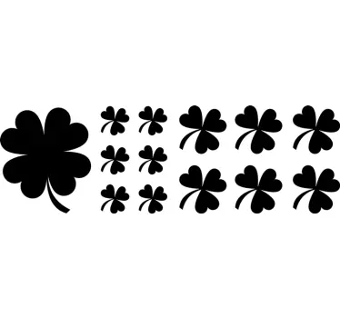 Pack of 13 Shamrock plants plant wall decor - TenStickers