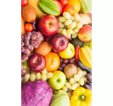 Fruits and legumes fridge sticker - TenStickers