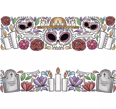 Day of the dead window sticker - TenStickers