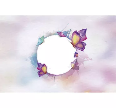 Coloured butterfly window decal - TenStickers
