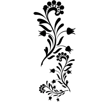 Flowers and Stems Decal - TenStickers
