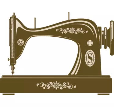 Vintage sewing machine wall decal - TenStickers