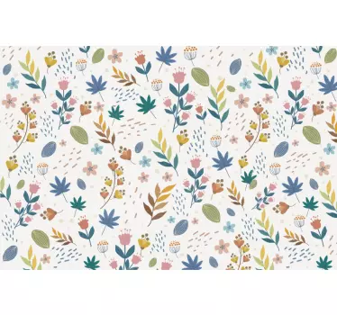 Twig flower pattern laptop sticker - TenStickers