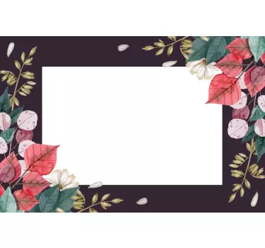 flowers decoration mirror  sticker - TenStickers