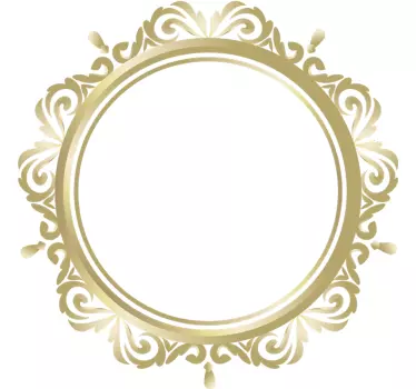 circular frame mirror wall sticker - TenStickers