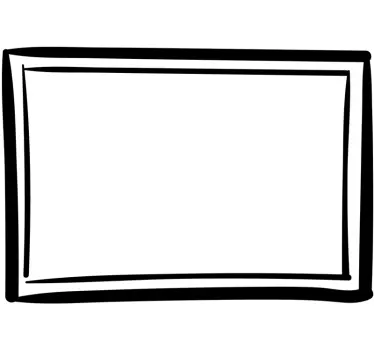 Rectangular frame line mirror sticker - TenStickers