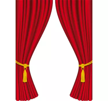 Curtain Vinyl Sticker - TenStickers