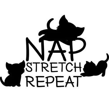 Nap, stretch, repeat wall decor - TenStickers
