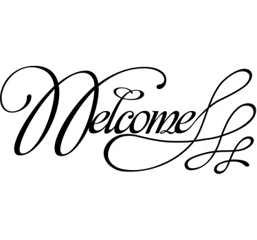 Calligraphic Welcome Vinyl Sticker - TenStickers