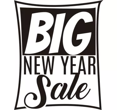 Festive New year sale sale wall sticker - TenStickers