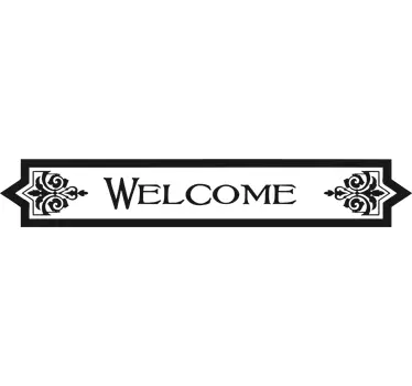 Classic Outline Welcome Vinyl Sticker - TenStickers