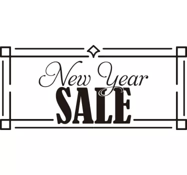 New Year sale sign sale sticker - TenStickers