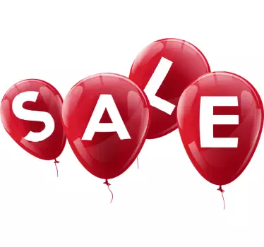 Summer sale balloons sales sticker - TenStickers