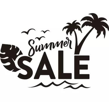 Summer sun sale wall sticker - TenStickers