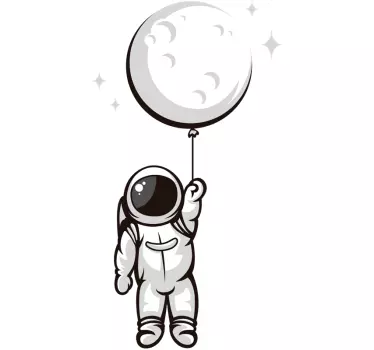 Astronaut in space wall sticker - TenStickers