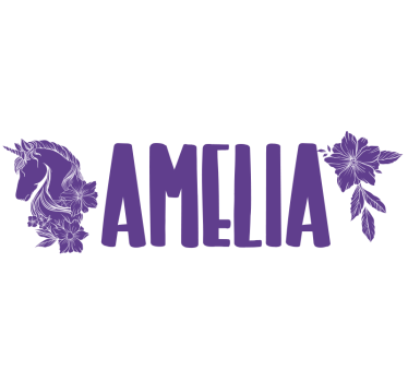 Customisable beautiful unicorn bike animal wall sticker - TenStickers