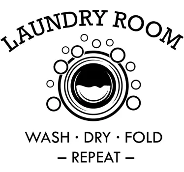 Laundry Room home text wall decor - TenStickers