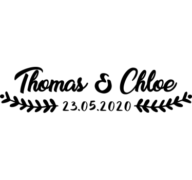 Marriage decoration wedding vinyl sticker - TenStickers