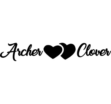 Wedding  car vinyl sticker - TenStickers
