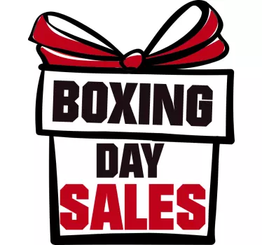 Boxing day gift sales window decal - TenStickers