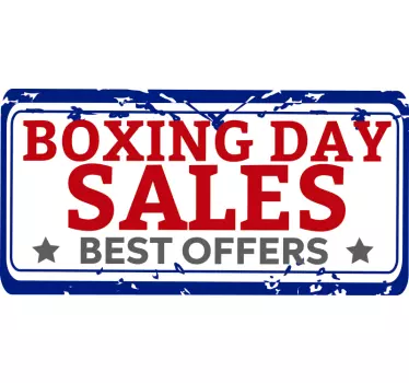 Boxing day sales window decal - TenStickers