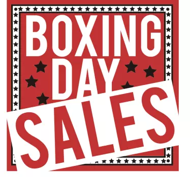 Boxing day sale tag  window decal - TenStickers